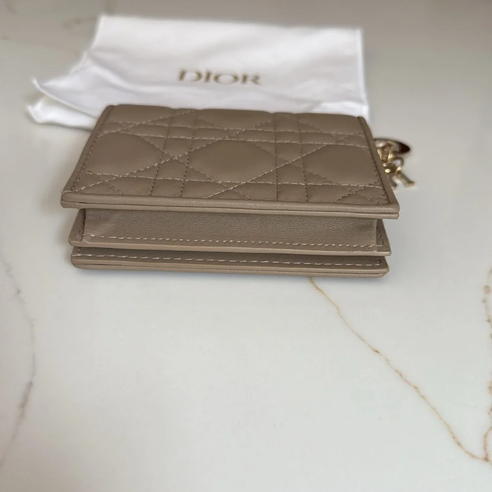 Dior Mini Lady Dior Gardenia Wallet